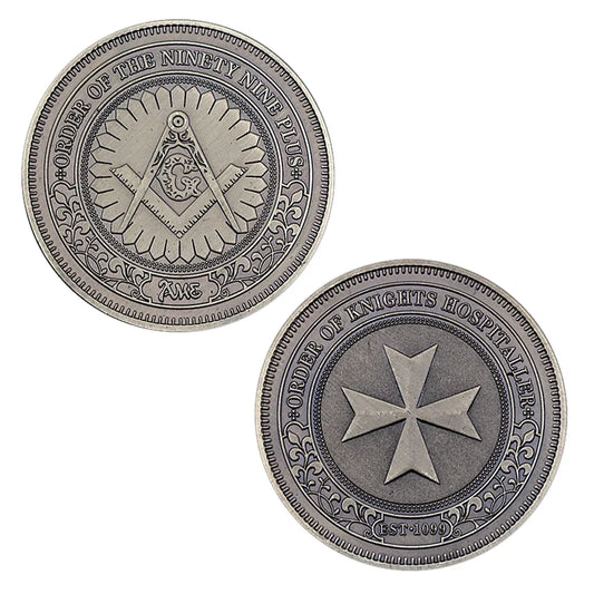 Freemason Brotherhood Knight Challenge Coin